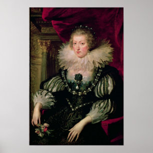 Poster Portrait d'Anne d'Infanta de l'Autriche de