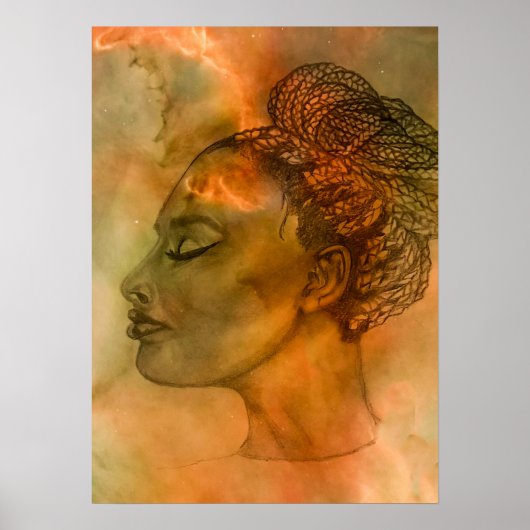 Poster Portrait dans l'impression de profil (Devant)