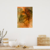 Poster Portrait dans l'impression de profil (Cuisine)