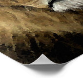 Poster Portrait d'aquarelle de Lion - Toile (Coin)