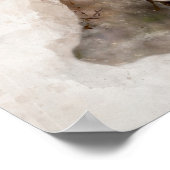 Poster Portrait d'aquarelle Red Fox 04 (Coin)