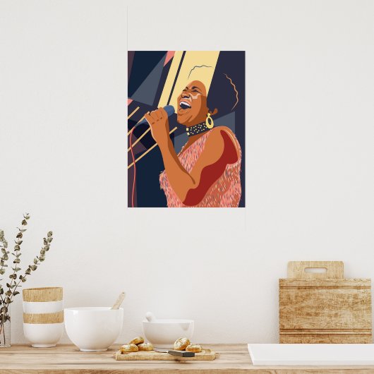 Poster Portrait d'Aretha Franklin (Cuisine)