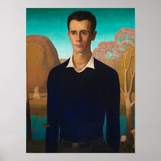 Poster Portrait d'Arnold Pyle, 1930 par Grant Wood (Devant)