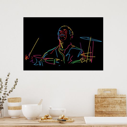Poster Portrait d'Art Blakey (Cuisine)