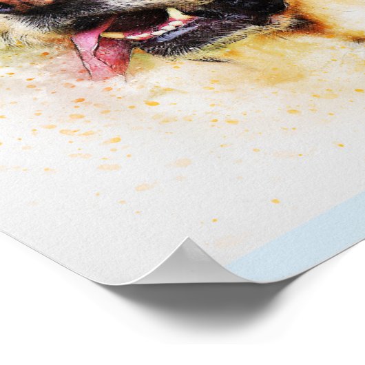 Poster Portrait d'art de chien de Labrador Retriever (Coin)