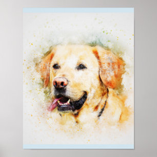 Poster Portrait d'art de chien de Labrador Retriever