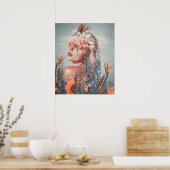 Poster Portrait d'art des fleurs (Cuisine)