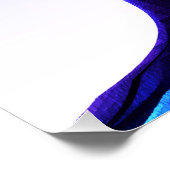 Poster Portrait d'art futuriste Pixel - Abstrait numériqu (Coin)