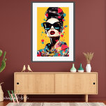 Poster Portrait d'art pop d'une femme aux couleurs vives<br><div class="desc">Whimsy Wall Art Co. présente : The "Pop Femme" Collection Entrez dans un monde où le portrait classique rencontre le pop art contemporain dans notre vibrante collection "Pop Femme". Cette série organisée célèbre l'essence multiforme de la féminité à travers une explosion de couleurs, de motifs audacieux et d'images iconiques. Chaque...</div>