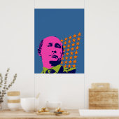 Poster Portrait d'art rose Poutine (Cuisine)