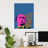 Poster Portrait d'art rose Poutine (Bureau à domicile)