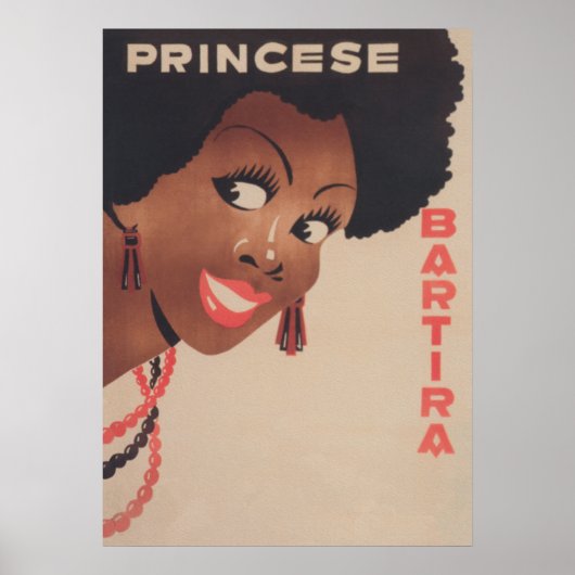Poster Portrait d'art Vintage de Black Woman (Devant)