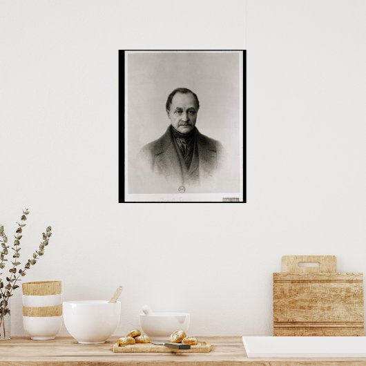 Poster Portrait d'Auguste Comte, philosophe français (Cuisine)