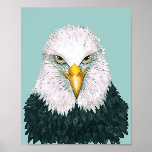 Poster Portrait de Bald Eagle (Devant)