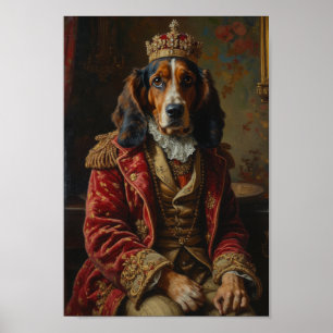 Poster Portrait de Basset Hound Royal