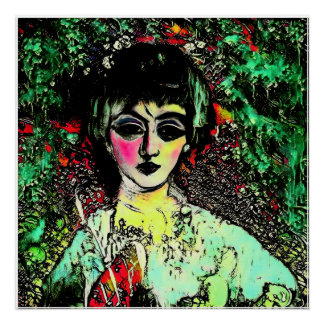 Poster Portrait de Beauté Gothique