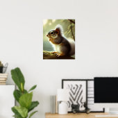 Poster Portrait de bébé écureuil dans la faune (Bureau à domicile)