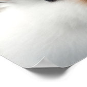 Poster Portrait de bébé lièvre Snowshow adorable (lapin) (Coin)