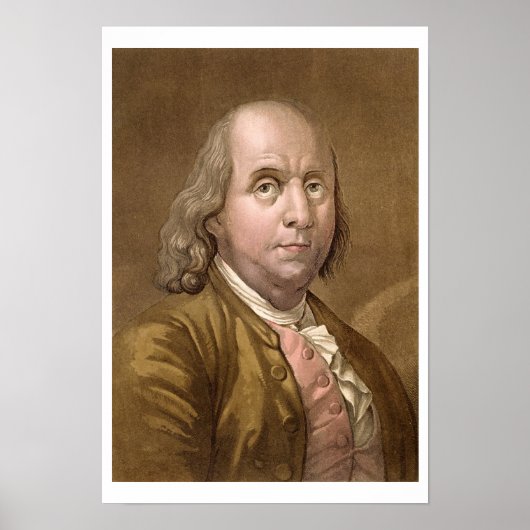 Poster Portrait de Benjamin Franklin (1706-90), de 'Le (Devant)