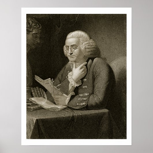 Poster Portrait de Benjamin Franklin, gravé par Thomas (Devant)