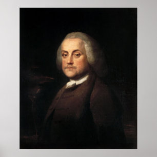 Poster Portrait de BENJAMIN FRANKLIN par Benjamin Wilson