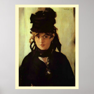 Poster Portrait de Berthe Morisot par Edouard Manet