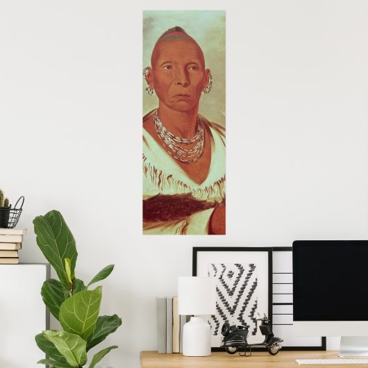 Poster Portrait de Black Hawk, chef indien (Bureau à domicile)