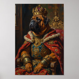 Poster Portrait de Bouledogue Royal
