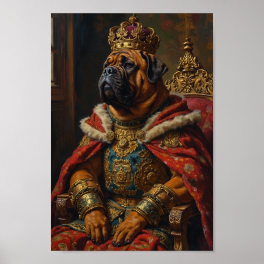Poster Portrait de Bouledogue Royal (Devant)