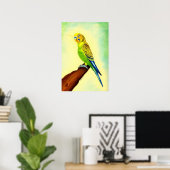 Poster Portrait de Budgie Bird (Bureau à domicile)