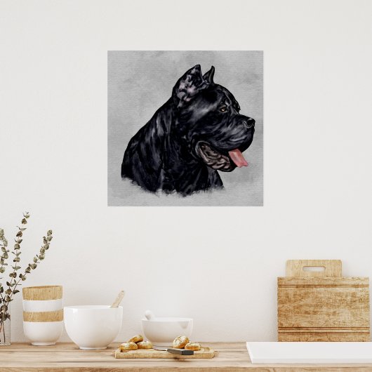 Poster Portrait de Cane Corso (Cuisine)