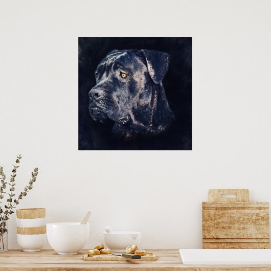 Poster Portrait de Cane Corso (Cuisine)