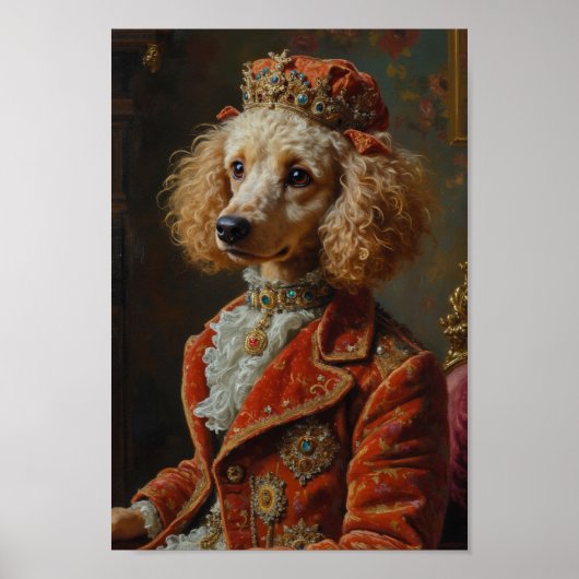 Poster Portrait de Caniche Royal (Devant)