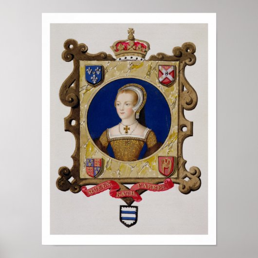 Poster Portrait de Catherine Parr (1512-48) 6e Reine des (Devant)