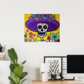 POSTER PORTRAIT DE CATRINA DIA DE LOS MUERTOS (Bureau à domicile)