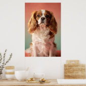 Poster Portrait de Cavalier King Charles Spaniel (Cuisine)