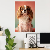 Poster Portrait de Cavalier King Charles Spaniel (Bureau à domicile)