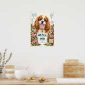 Poster Portrait de Cavalier King Charles Spaniel | Bella (Cuisine)