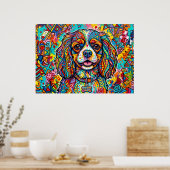 Poster Portrait de Cavalier King Charles Spaniel dans un (Cuisine)