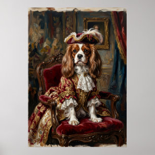 Poster Portrait de Cavalier King Charles Spaniel Royal