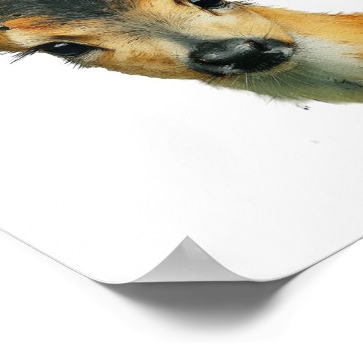 Poster Portrait de cerfs (Coin)