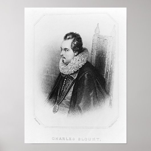 Poster Portrait de Charles Blount 8e comte de (Devant)