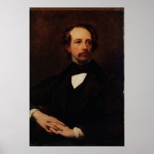 Poster Portrait de Charles Dickens 1855
