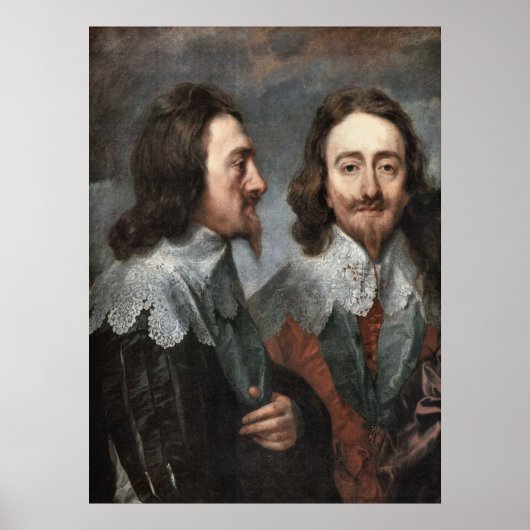 Poster Portrait de Charles I, par Van Dyck (Devant)