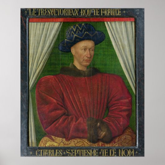 Poster Portrait de Charles VII, c.1445-50 (Devant)