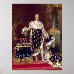 Poster Portrait de Charles X dans des robes longues de