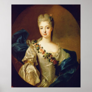 Poster Portrait de Charlotte Aglae d'Orléans, 1720s