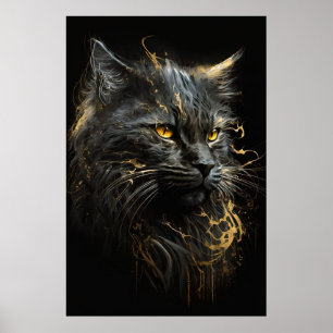 Poster Portrait de chat Animal Nature sauvage Esprit sauv