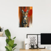 Poster Portrait de chat Bengale géant sur Arrière - plan (Bureau à domicile)