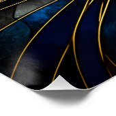 Poster Portrait de chat - Élégance Whiskered (Coin)